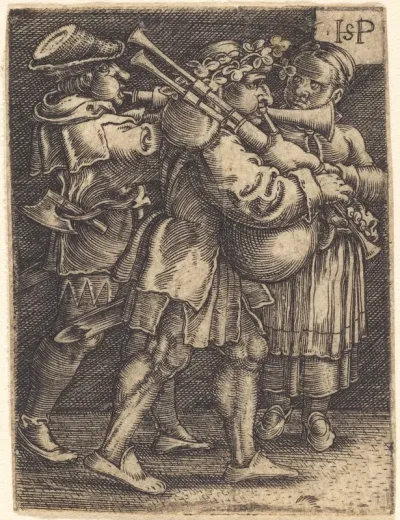 Two Street Players and a Girl