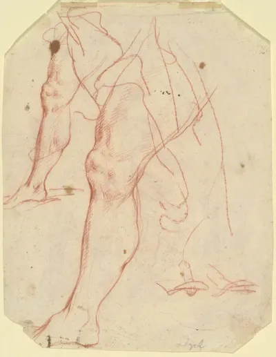 Two Studies of a Leg (verso)