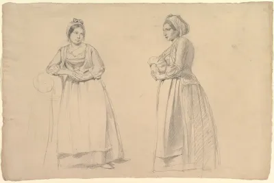 Two Studies of a Woman in Peasant Costume