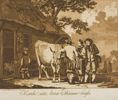 Two Swiss Peasants Bargaining