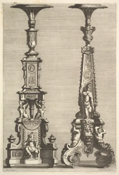 Two Torchères