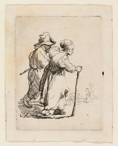 Two Tramps, a Man and a Woman