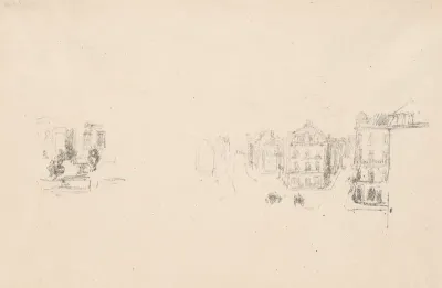 Two Trial Sketches: A. Grand Rue, Dieppe; B. An Interior