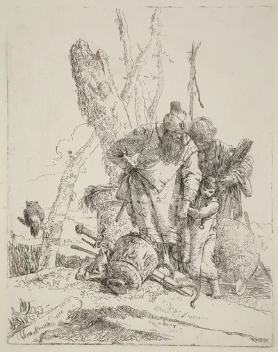Two Turbaned Magicians and a Boy
