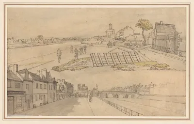 Two Views of Paris (verso)