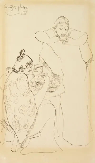Two Women at a Coffee Table