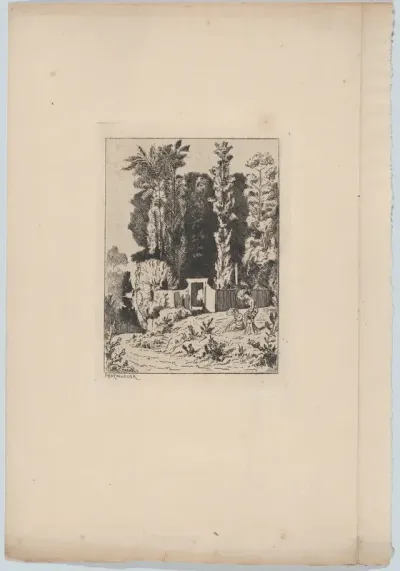 Two women in a landscape