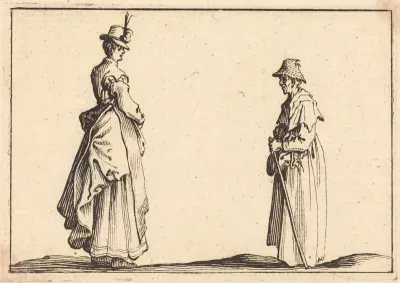 Two Women in Profile