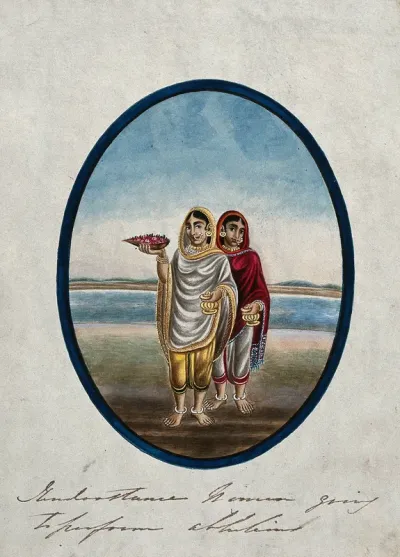 Two women performing ablution before going for their prayers
