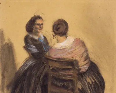 two women sitting