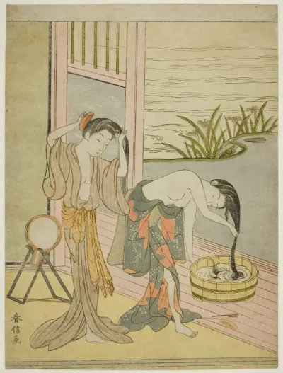 Two Women Washing Their Hair