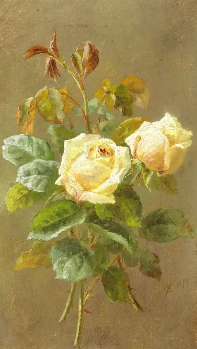 Two yellow roses.