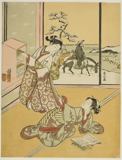 Two Young Women Reading Books
