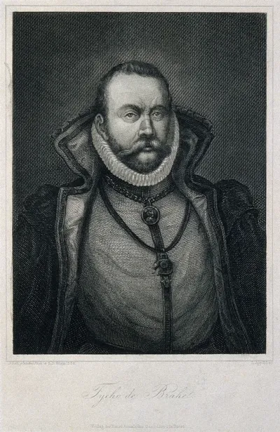Tycho Brahe. Line engraving by J.L. Appold after J. de Gheyn, 1586