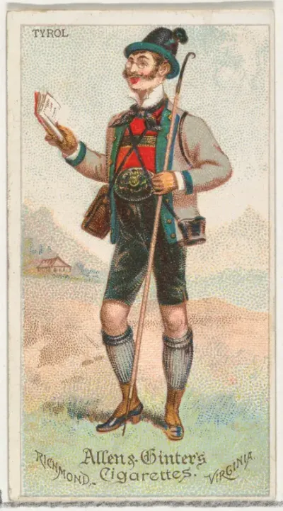 Tyrol, from World's Dudes series (N31) for Allen & Ginter Cigarettes