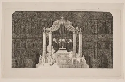 Udkast til en Katafalk ved Fr. 5.tes Død 14. Jan. 1766
