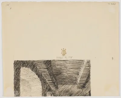 Udkast til øverste del af "Gabriel Rytter og Heksene"