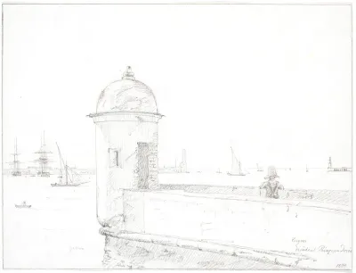 Udsigt over havnen i Genova