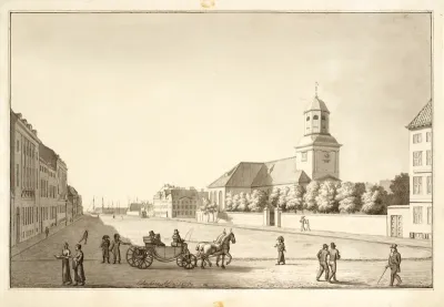 Udsigt over Sankt Annæ plads med Garnisonskirken