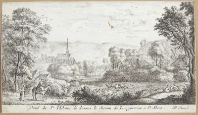 Udsigt over St. Hilaire-vejen, set fra vejen St. Mars nær Longuetoise
