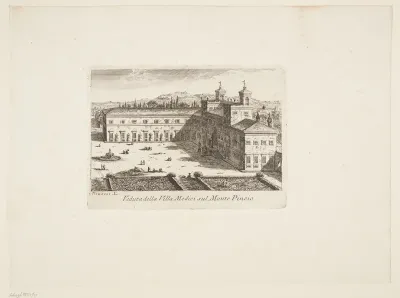 Udsigt over Villa Medici på Pincio-bjerget