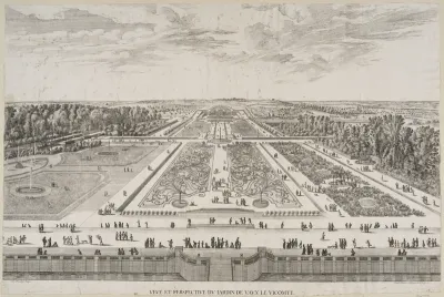 Udsigt ved Vaux-de-Vicomte (Veve et perspective dv Iardin de Vavx le Vicomte)