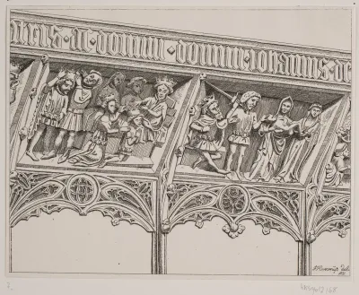 Udsnit af frise. Roskilde Domkirke