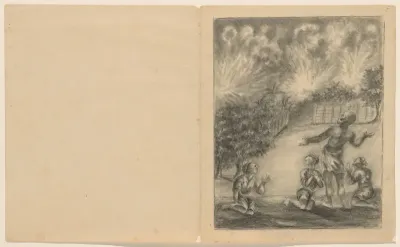 Uitbarsting van de vulkaan Kelud, ca. 1820-1850