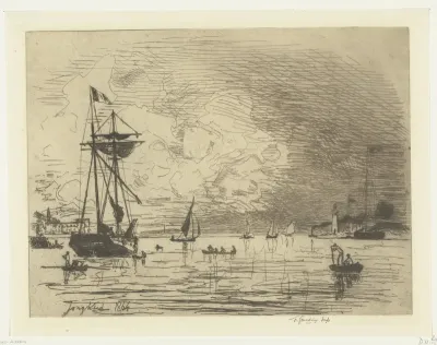 Uitgang van de haven van Honfleur