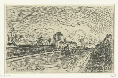 Uitgang van ziekenhuis Cochin (Faubourg Saint-Jacques, Parijs)