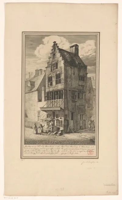 Uitgebrand huis in de Bloedstraat, 1684