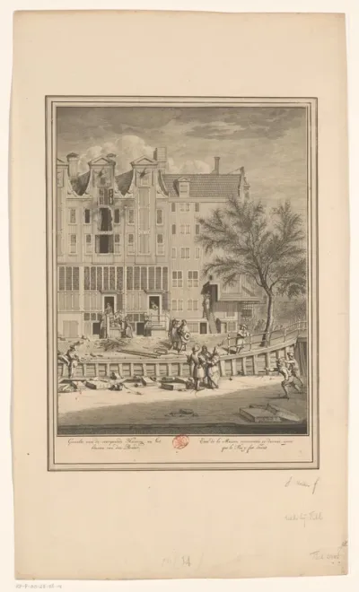 Uitgebrand huis op de Leidsegracht, 1684