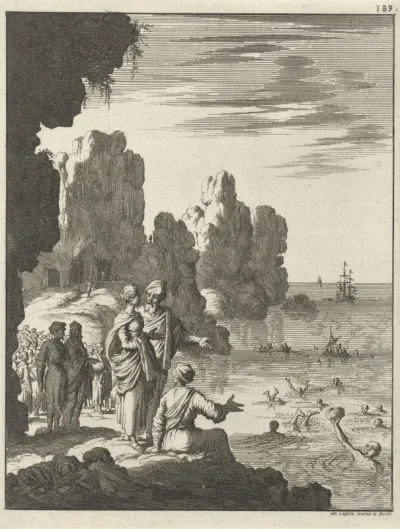 Uithuwelijking van de meisjes op Chios aan de beste zwemmer