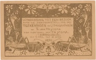 Uitnodiging met twee sprinkhanen
