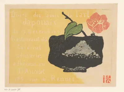 Uitnodiging voor een diner van Les Amis de l'Art Japonais, 17 december 1907