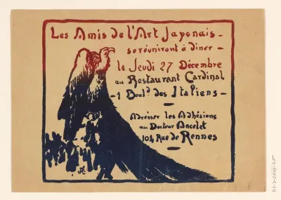 Uitnodiging voor een diner van Les Amis de l'Art Japonais, 27 december 1906