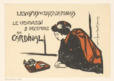 Uitnodiging voor een diner van Les Amis de l'Art Japonais, 9 december 1910
