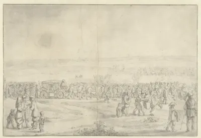 Uittocht van het Spaanse Garnizoen na de inneming van Hulst, op 5 November 1645