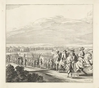 Uittocht van het Spaanse leger uit Maastricht, 1632 (plaat 2)
