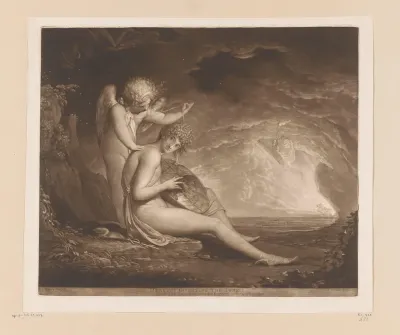 Uitvinding van de lier door Mercurius