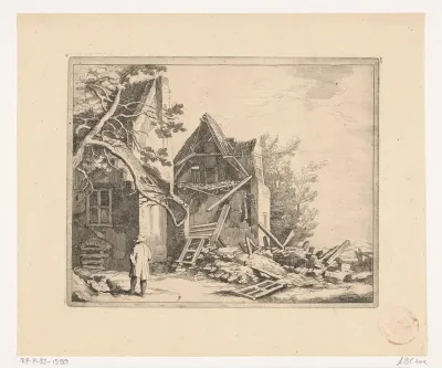 Uitzicht met huizen