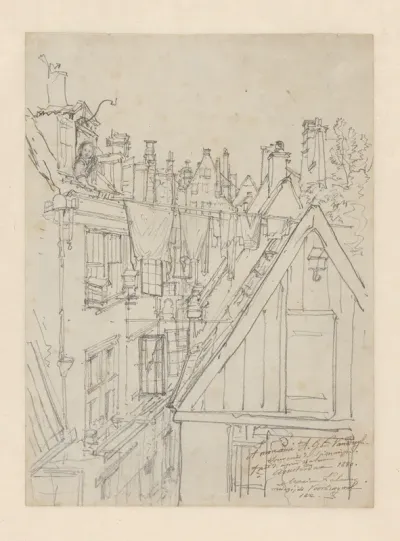 Uitzicht op huizen in Amsterdam