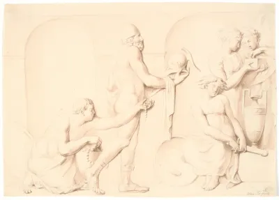 Ulysses der opdager Achilles mellem Lycomedes´ døtre