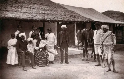 Umzinto, South Africa: a group of Indian and African servants