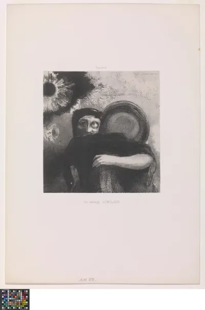 Un étrange jongleur [Een vreemde evenwichtskunstenaar], uit de reeks Hommage à Goya.  6 lithographies par Odilon Redon