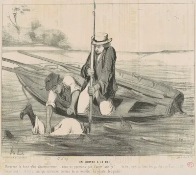 Un homme a la mer