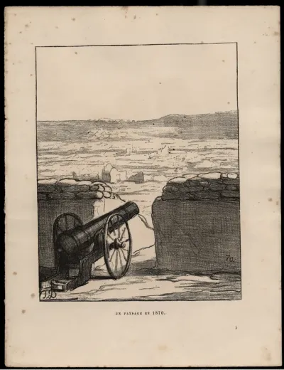 Un paysage en 1870. (The scenery in 1870.), from Album du Siége