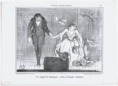 Un rappel de chanteuse..., from Croquis Dramatiques, published in Le Charivari, January 9, 1857