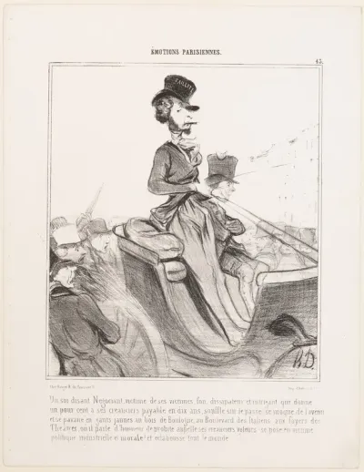 Un soi disant Négociant... (A so-called Merchant...), from Émotions Parisiennes, published in "Le Charivari"