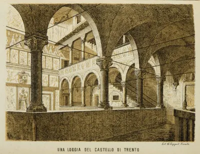 Una loggia del castello di Trento